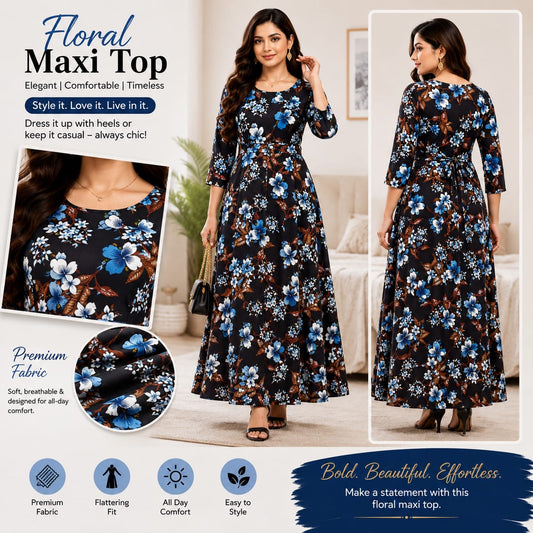 Premium Rayon Floral Maxi Top