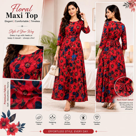 Premium Rayon Floral Maxi Top