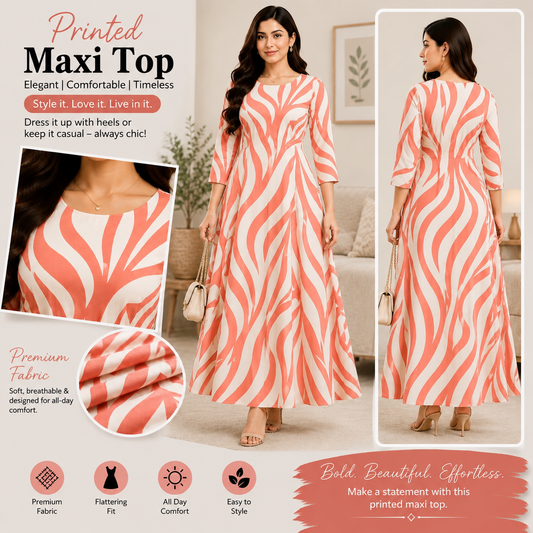 Premium Rayon Floral Maxi Top