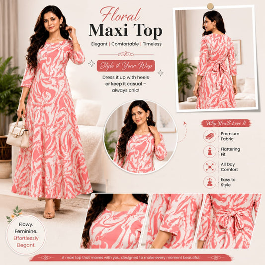 Premium Rayon Floral Maxi Top