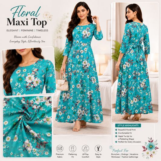 Premium Rayon Floral Maxi Top
