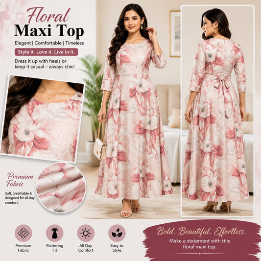 Premium Rayon Floral Maxi Top