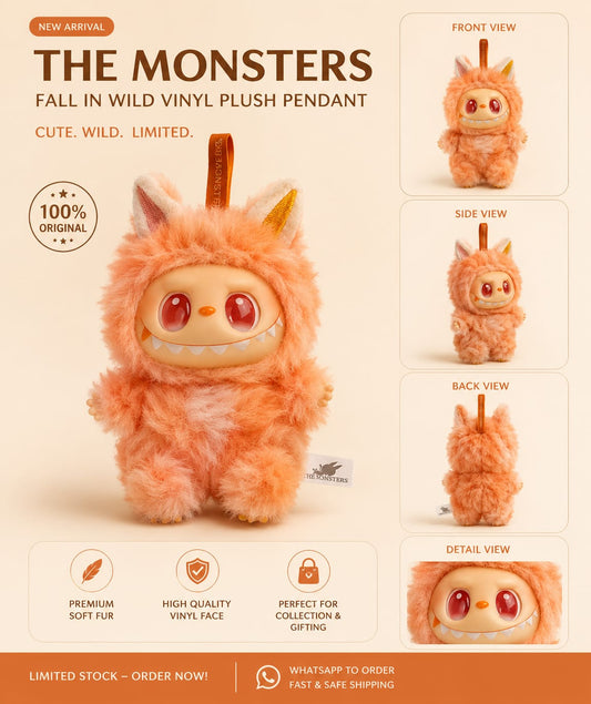 Cute Monsters Plush Pendant Collectible – Premium Vinyl Fur Toy Keychain | C2C