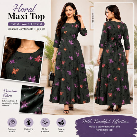 Premium Rayon Floral Maxi Top