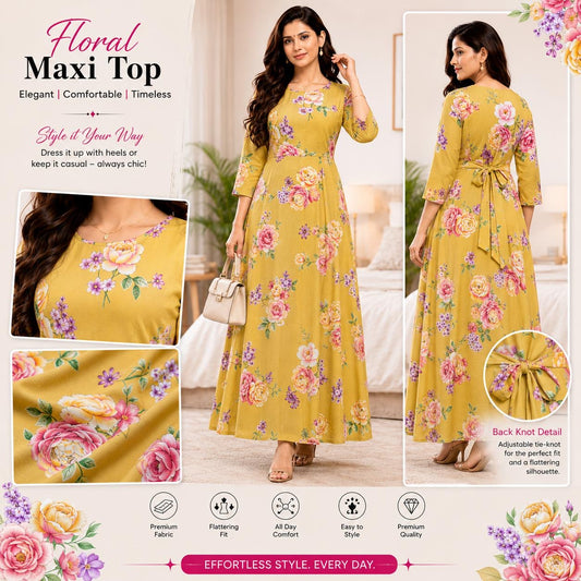 Premium Rayon Floral Maxi Top